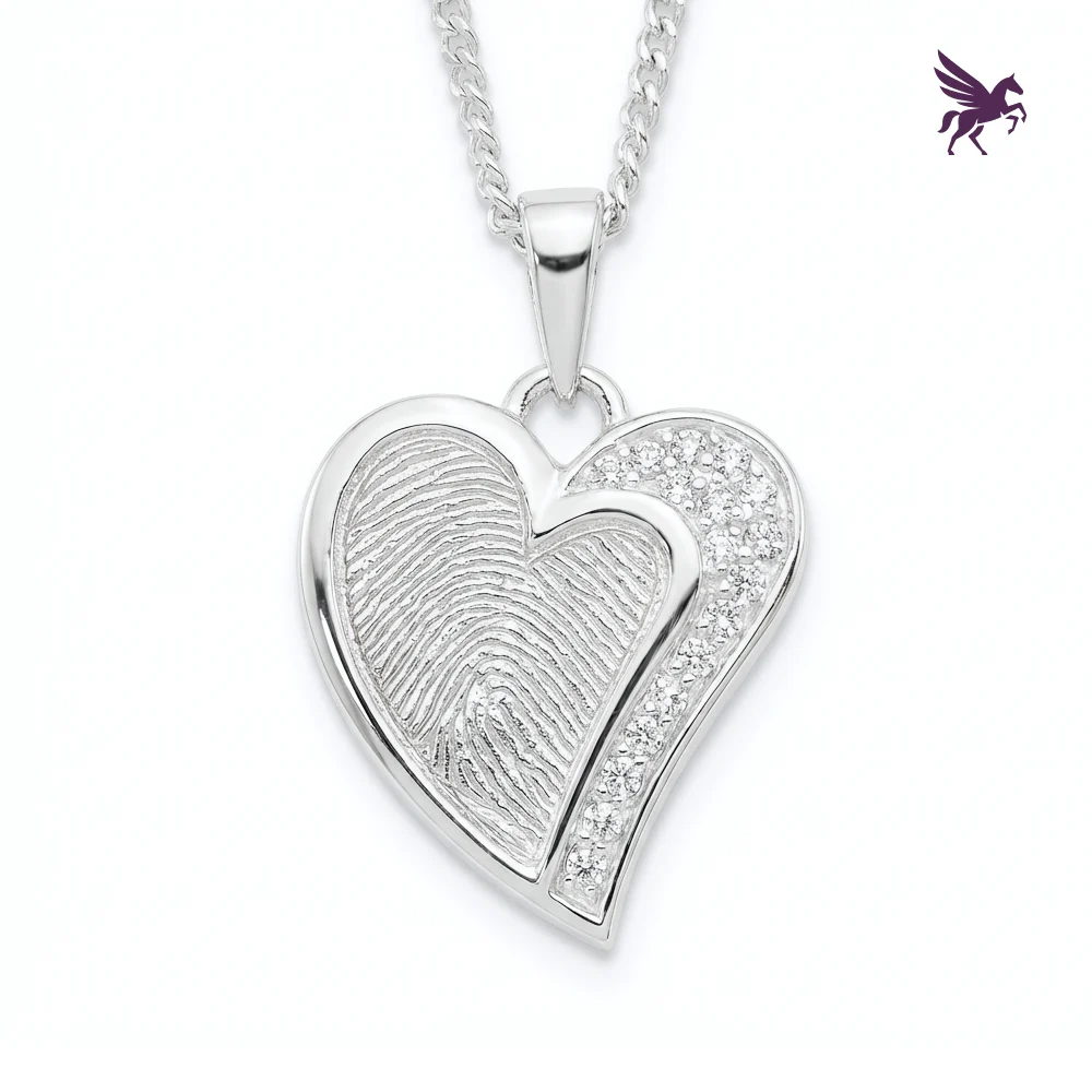 Fingerprint pendant - Heart