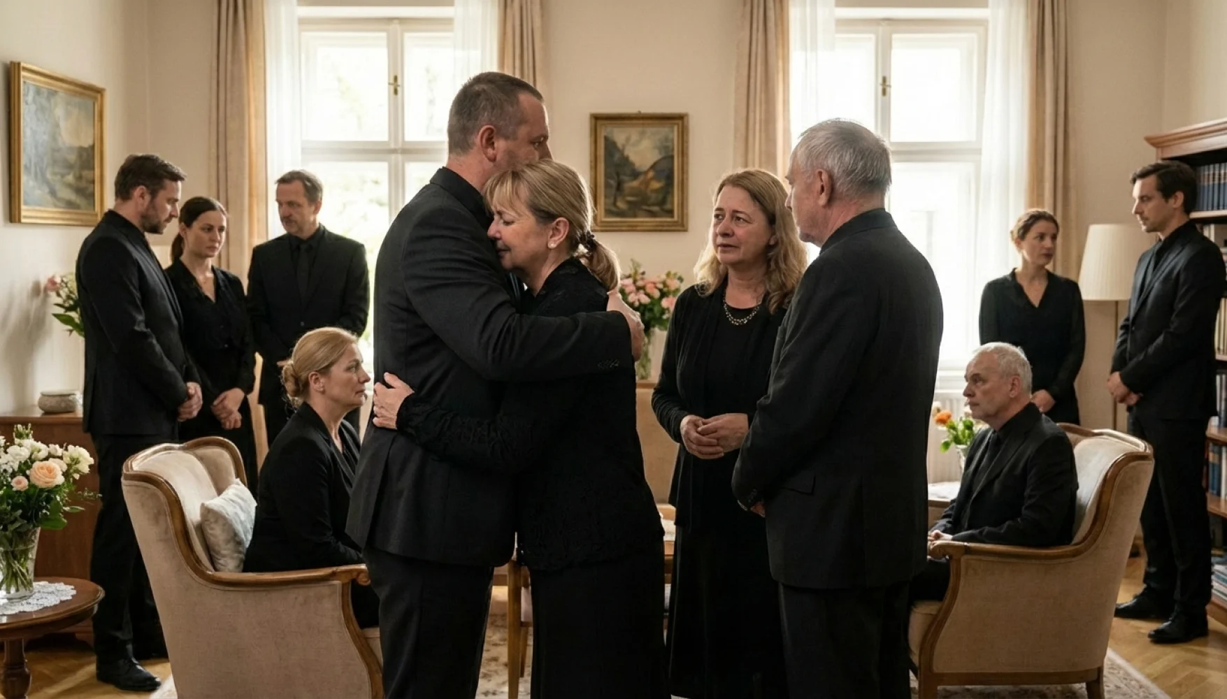 Farewell in a family environment